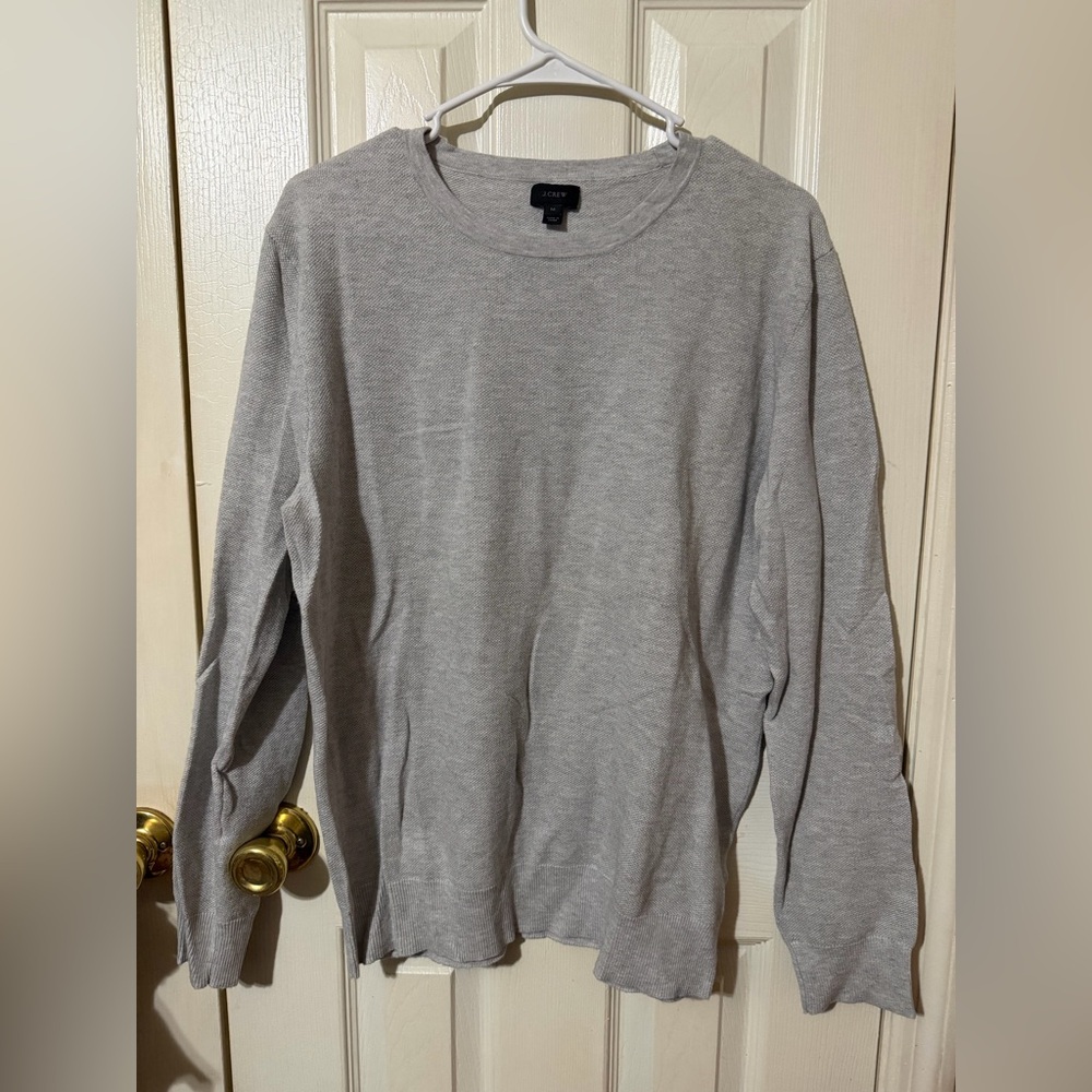 J. Crew Light Gray Crewneck Sweater